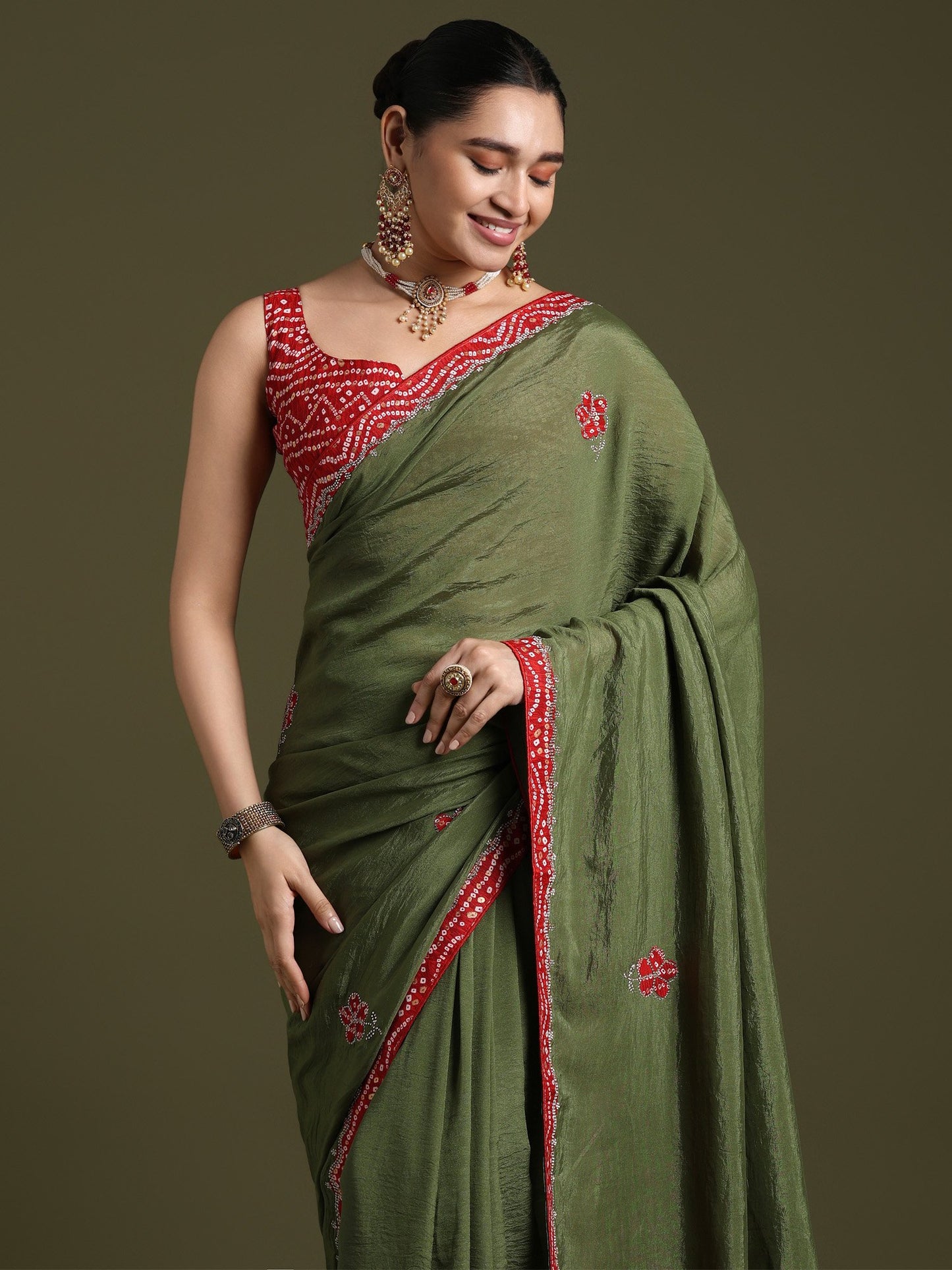 Light Party Wear Tissue Embellished Saree