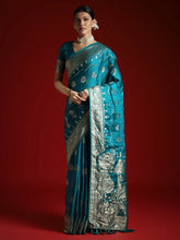 Light Banarasi Satin Woven Saree - The Dori Store