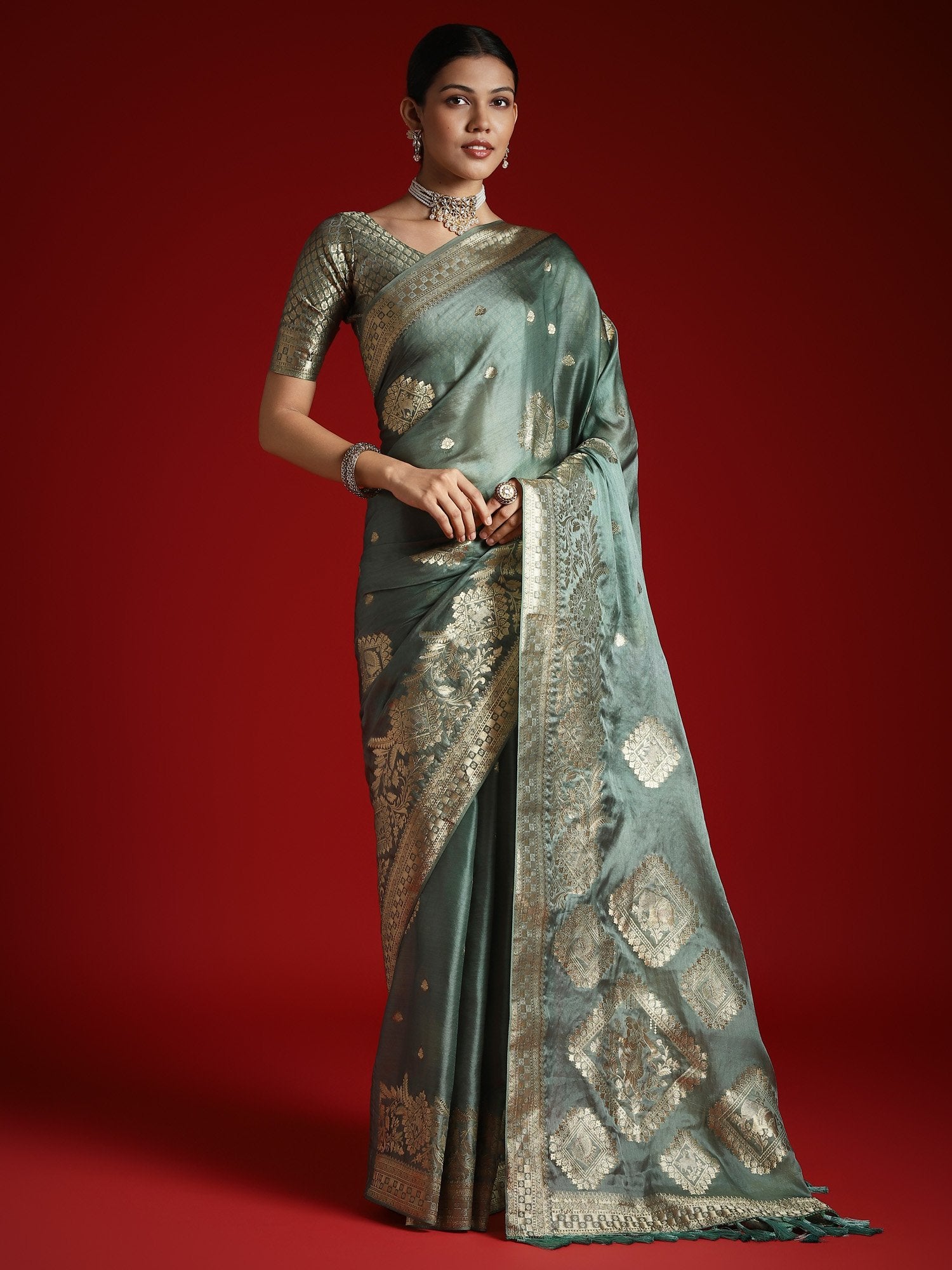 partywear designer saree for festive occasions