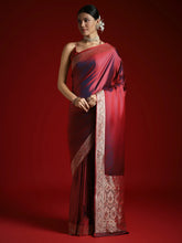 Maroon Banarasi Satin Silk Woven Saree - The Dori Store