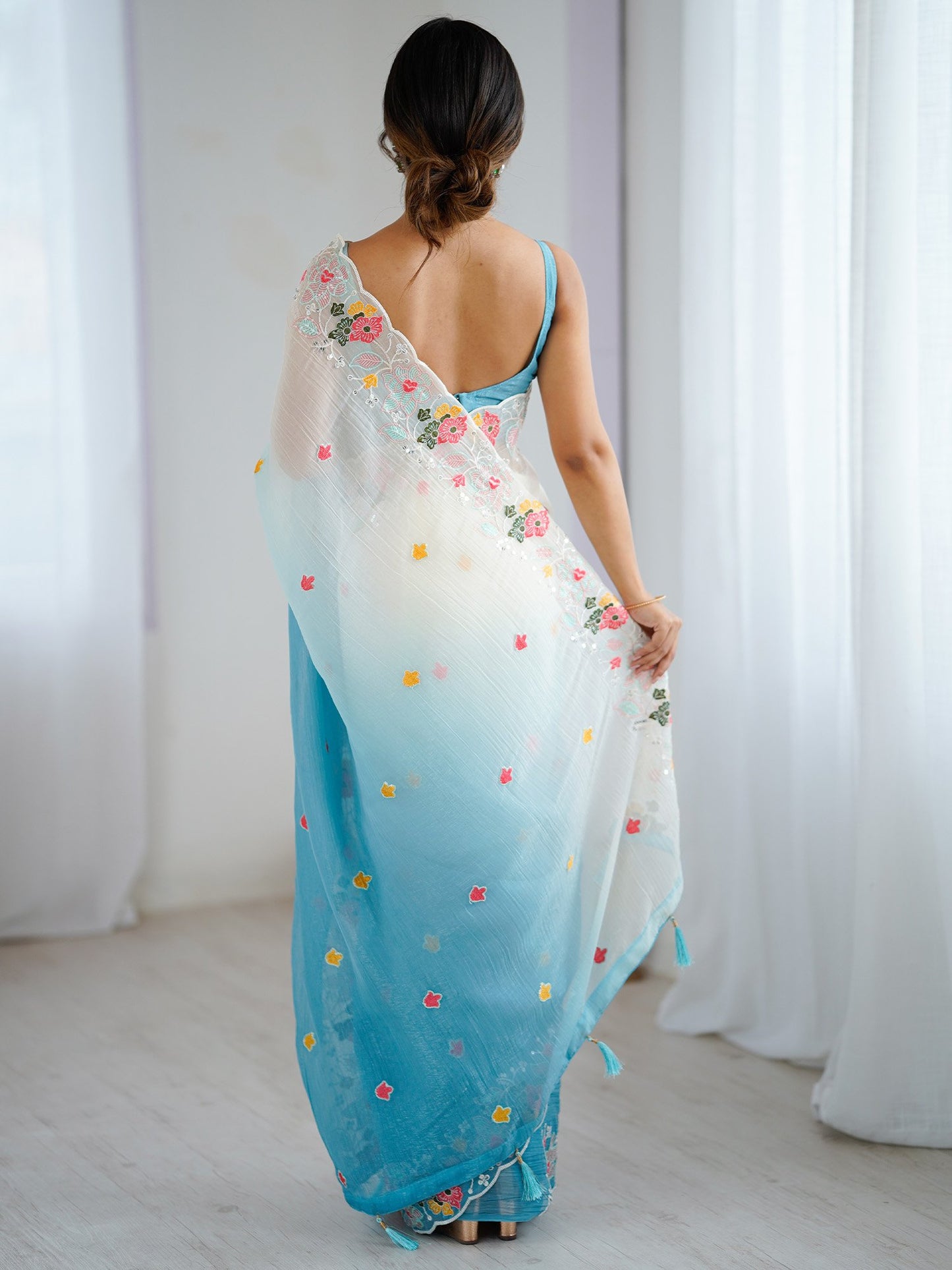 partywear designer saree for festive occasions