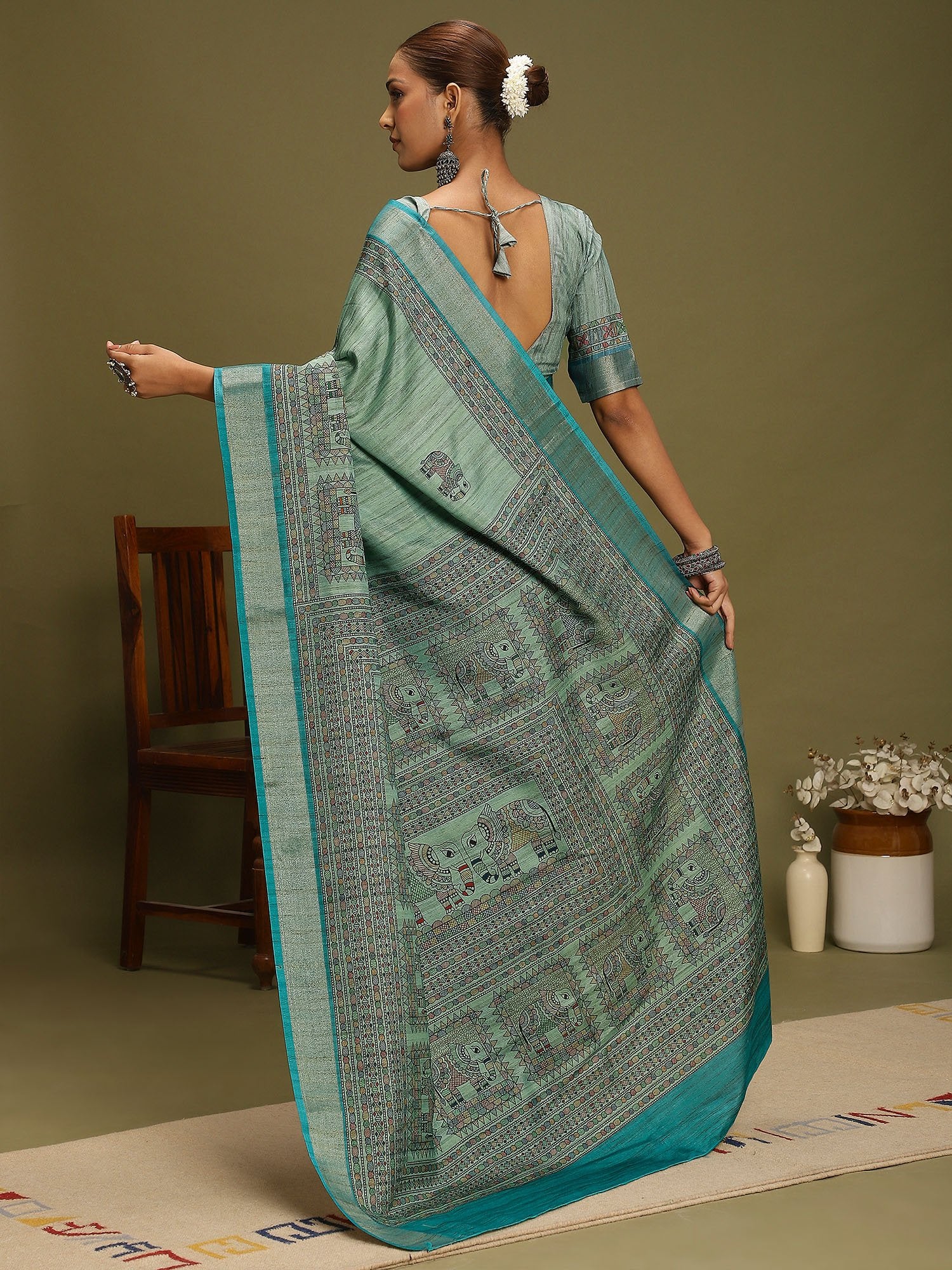 partywear designer saree for festive occasions