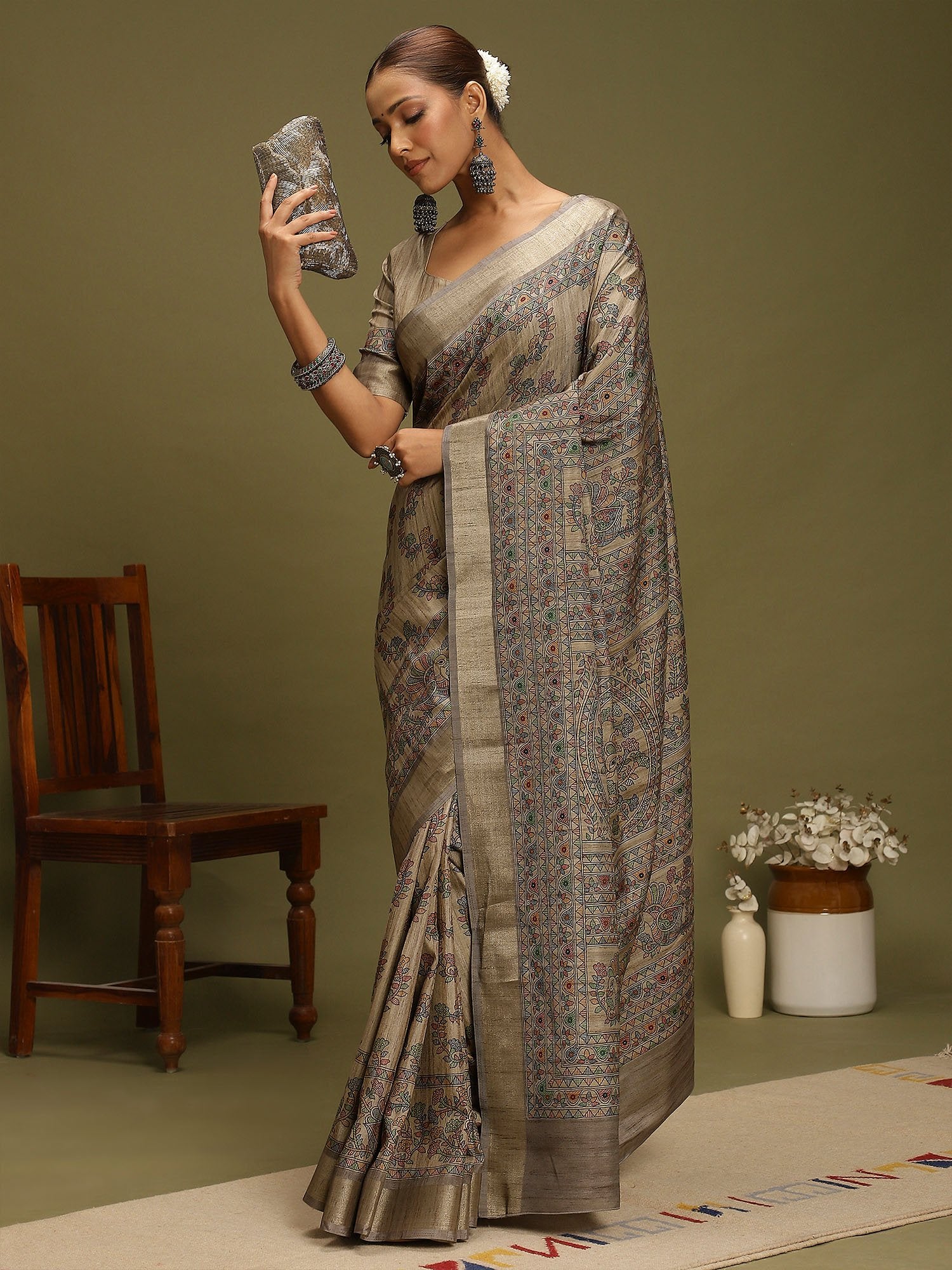 partywear designer saree for festive occasions