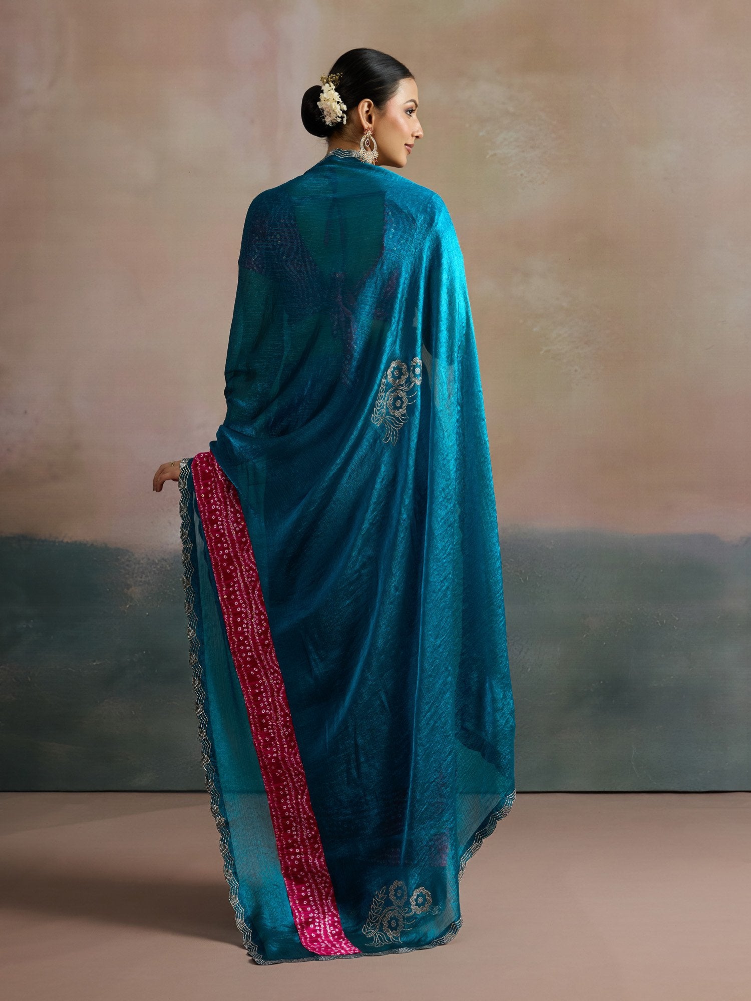 partywear designer saree for festive occasions