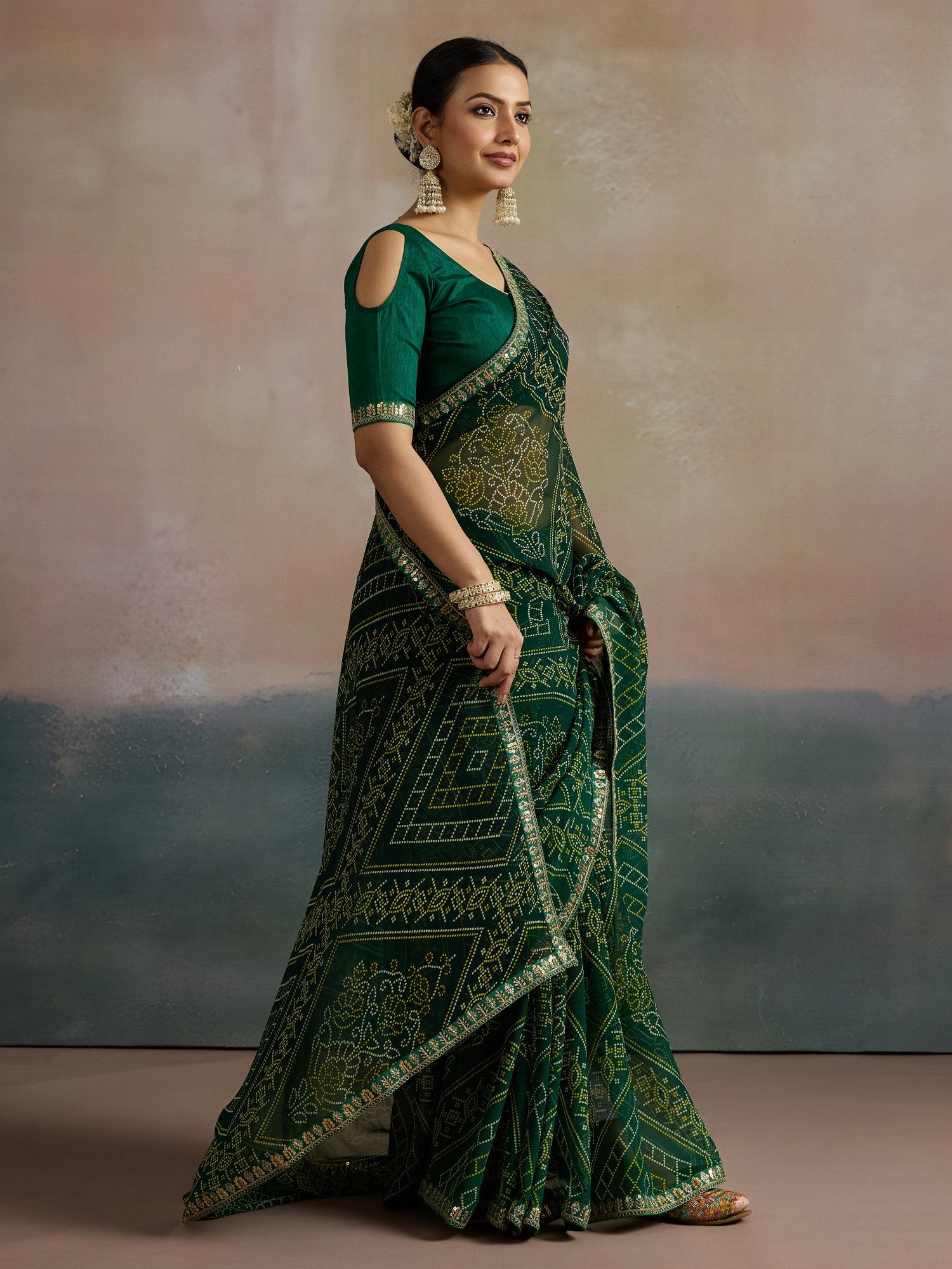 partywear designer saree for festive occasions