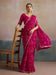 Pink Pink Bandhani Georgette Printed Saree