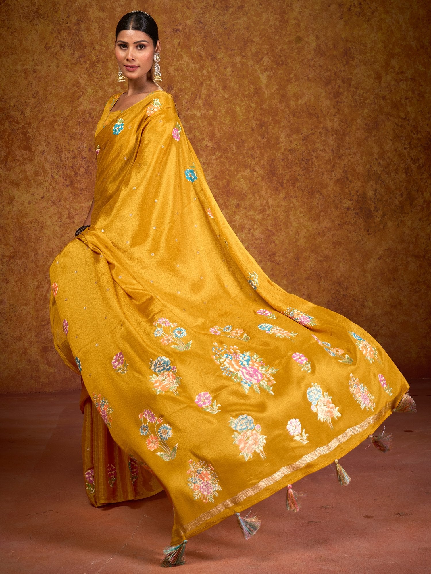 partywear designer saree for festive occasions