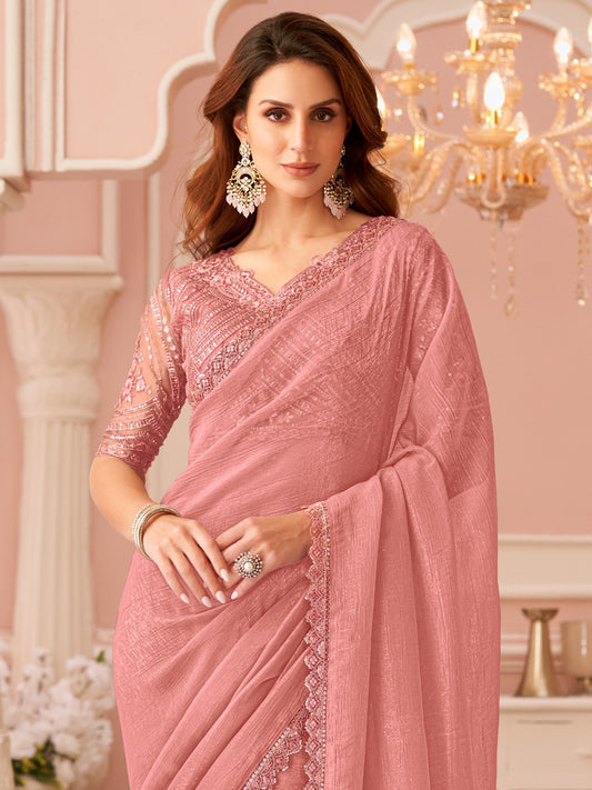 partywear designer saree for festive occasions