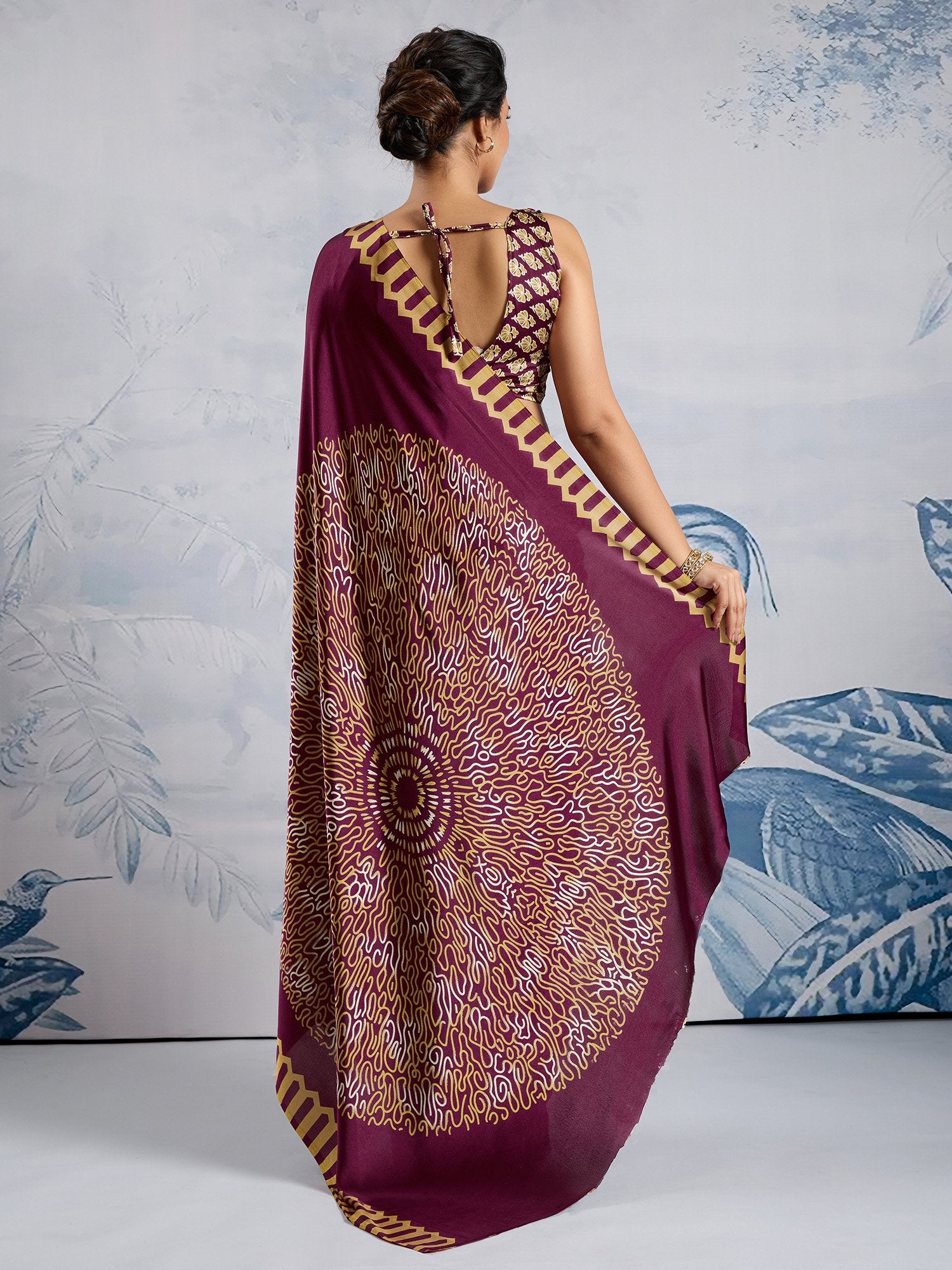partywear designer saree for festive occasions