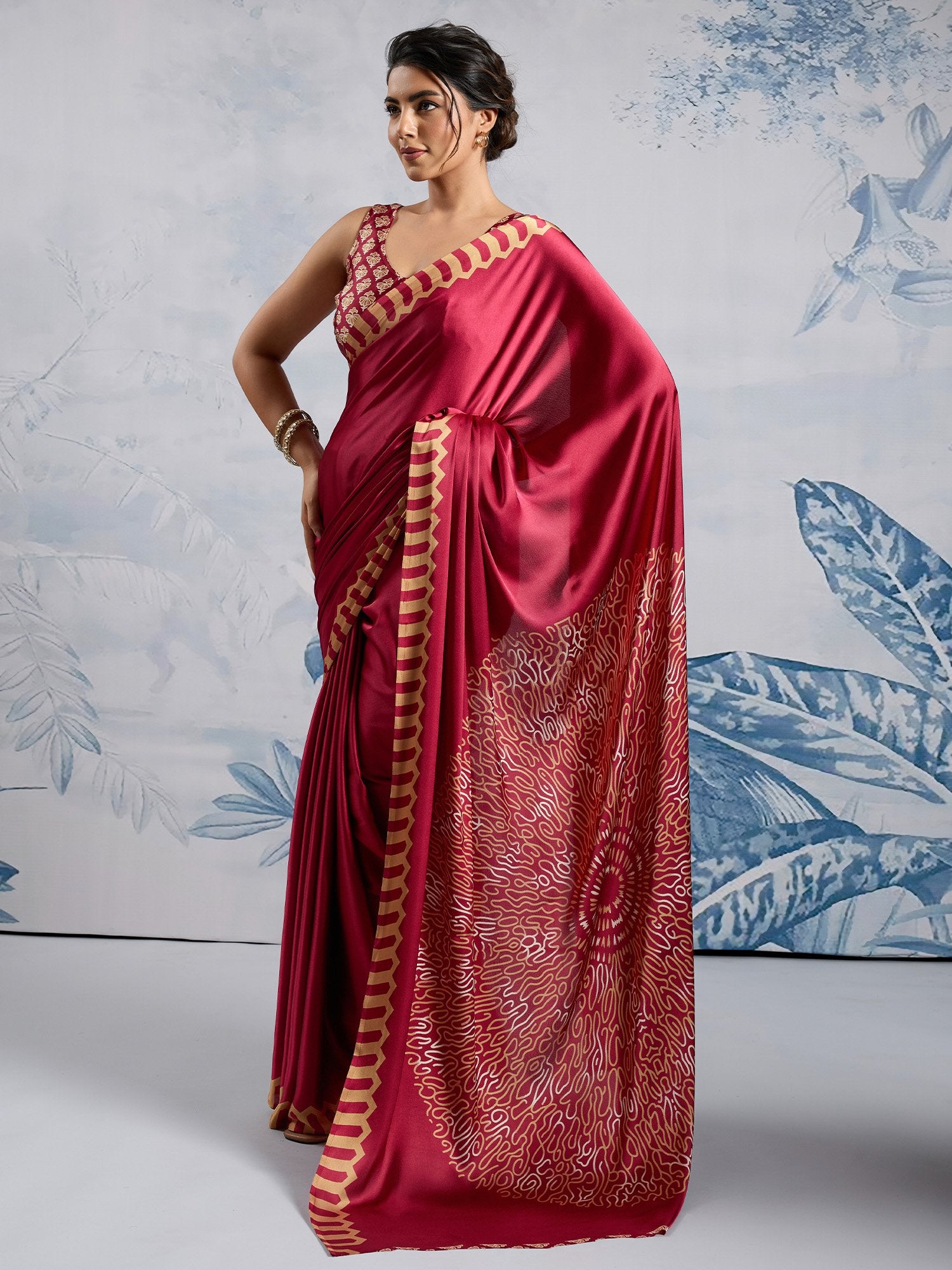 partywear designer saree for festive occasions