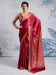 Maroon Maroon Block Print Satin Printed Saree