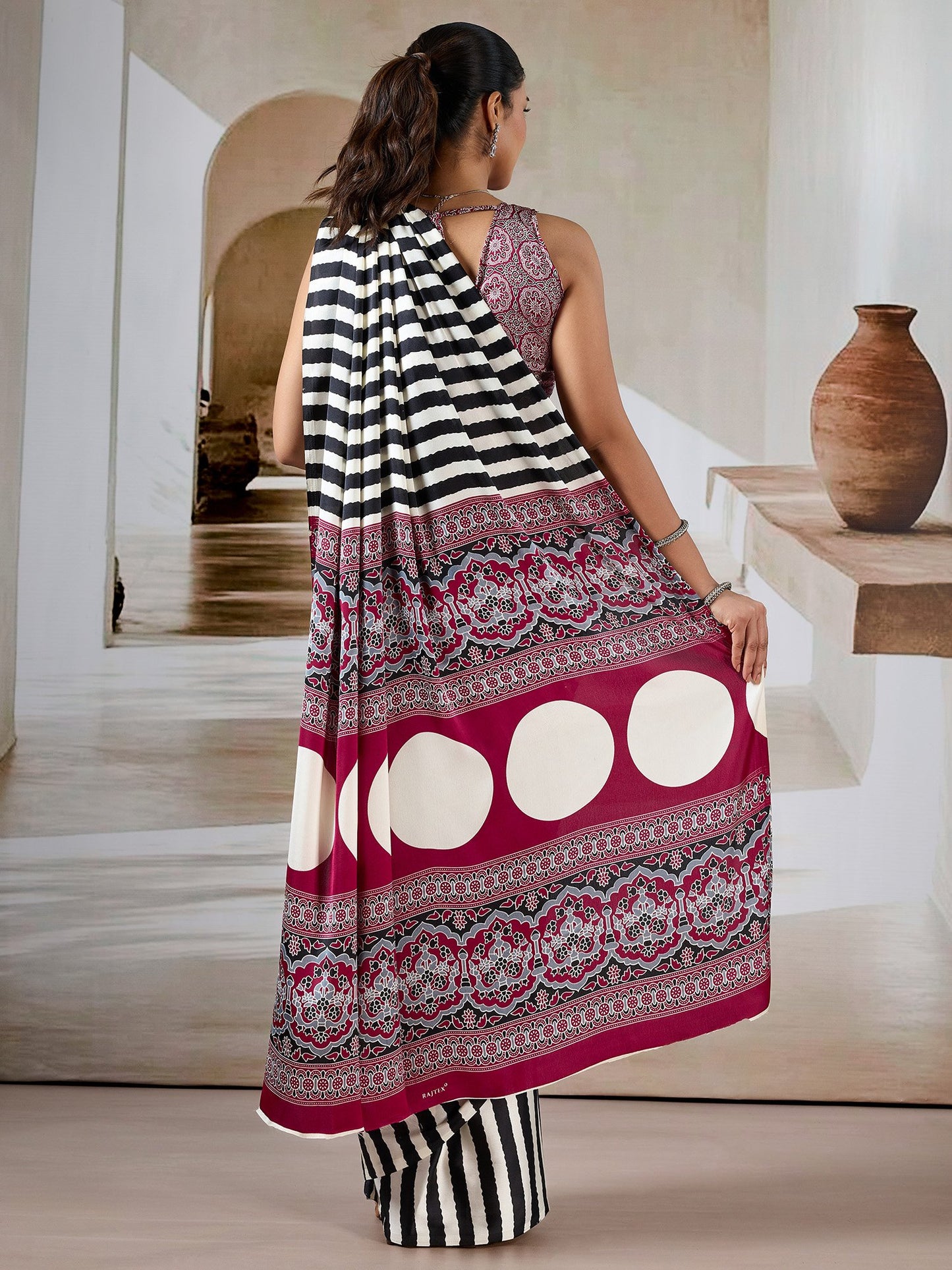 partywear designer saree for festive occasions