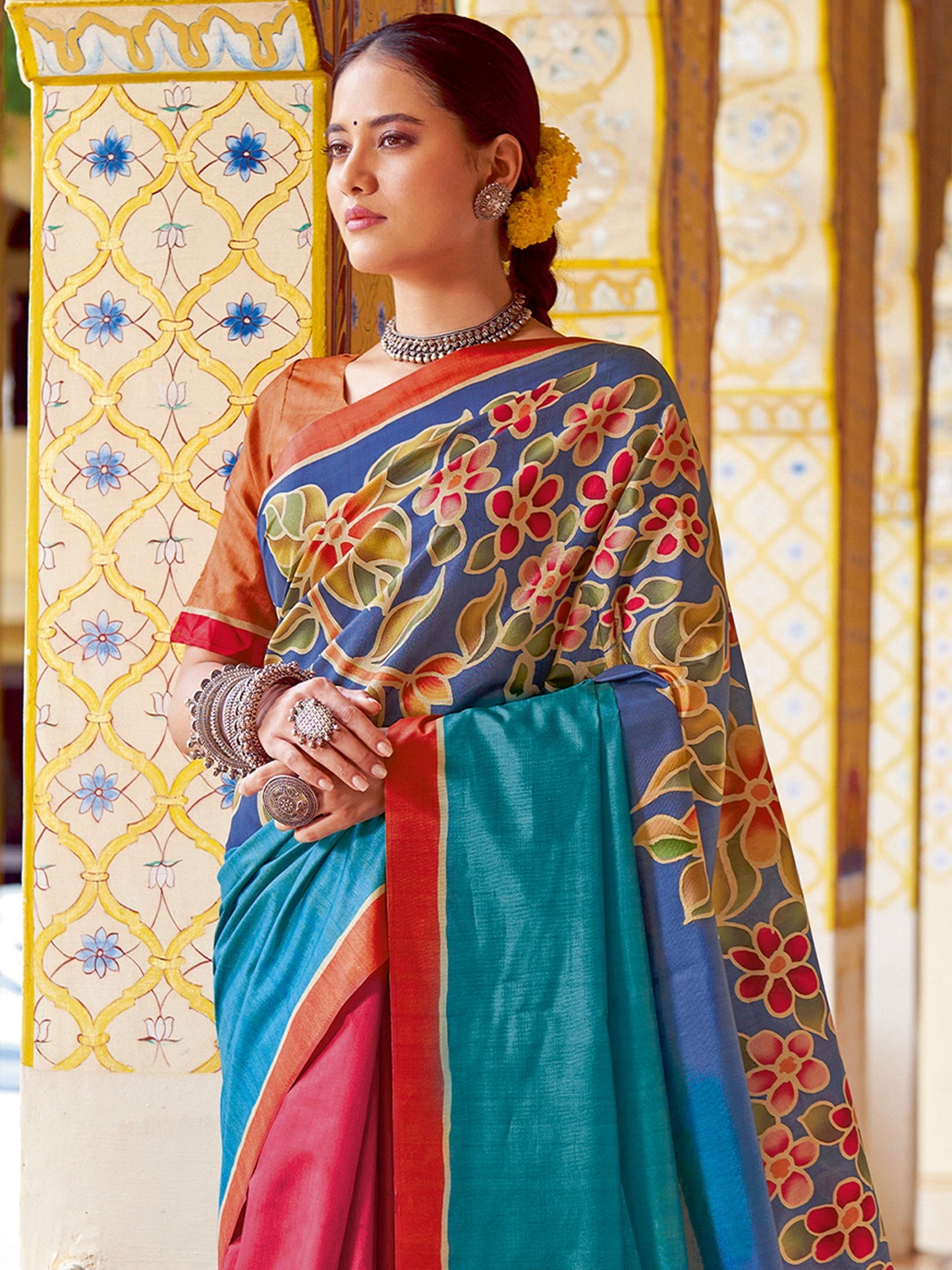 partywear designer saree for festive occasions