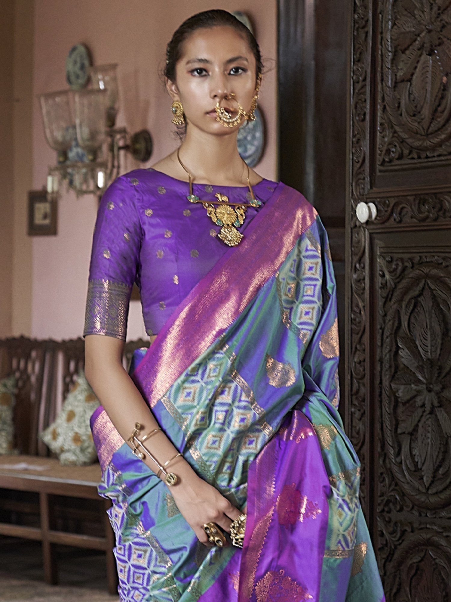 partywear designer saree for festive occasions