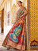 Multicolor Multicolored Banarasi Silk Blend Printed Saree