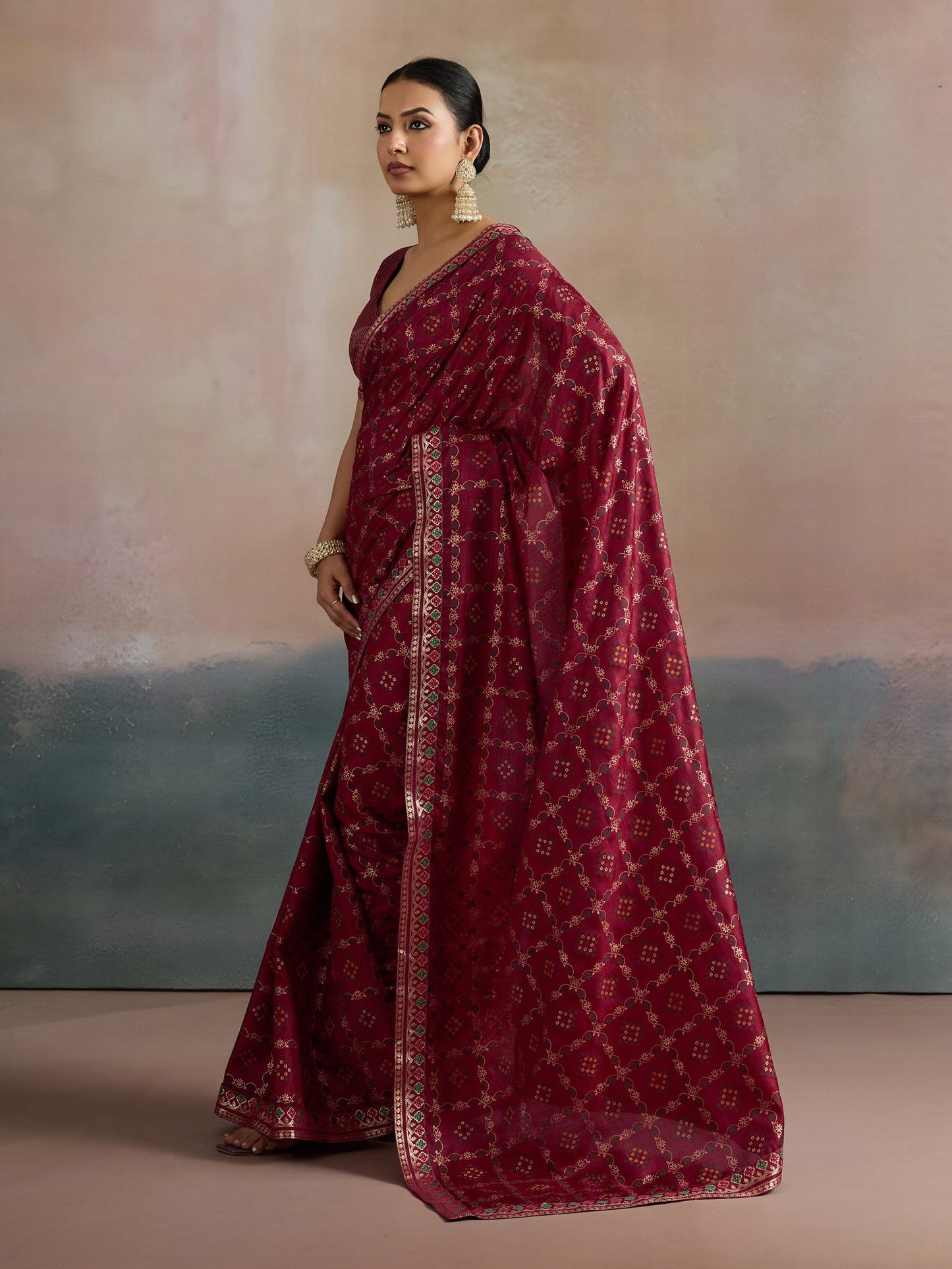partywear designer saree for festive occasions