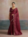 Maroon Maroon Bandhani Dola Silk Digital Print Saree