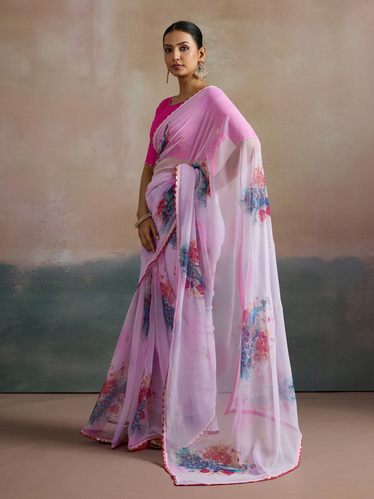 partywear designer saree for festive occasions