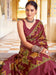Maroon Maroon Banarasi Silk Blend Printed Saree