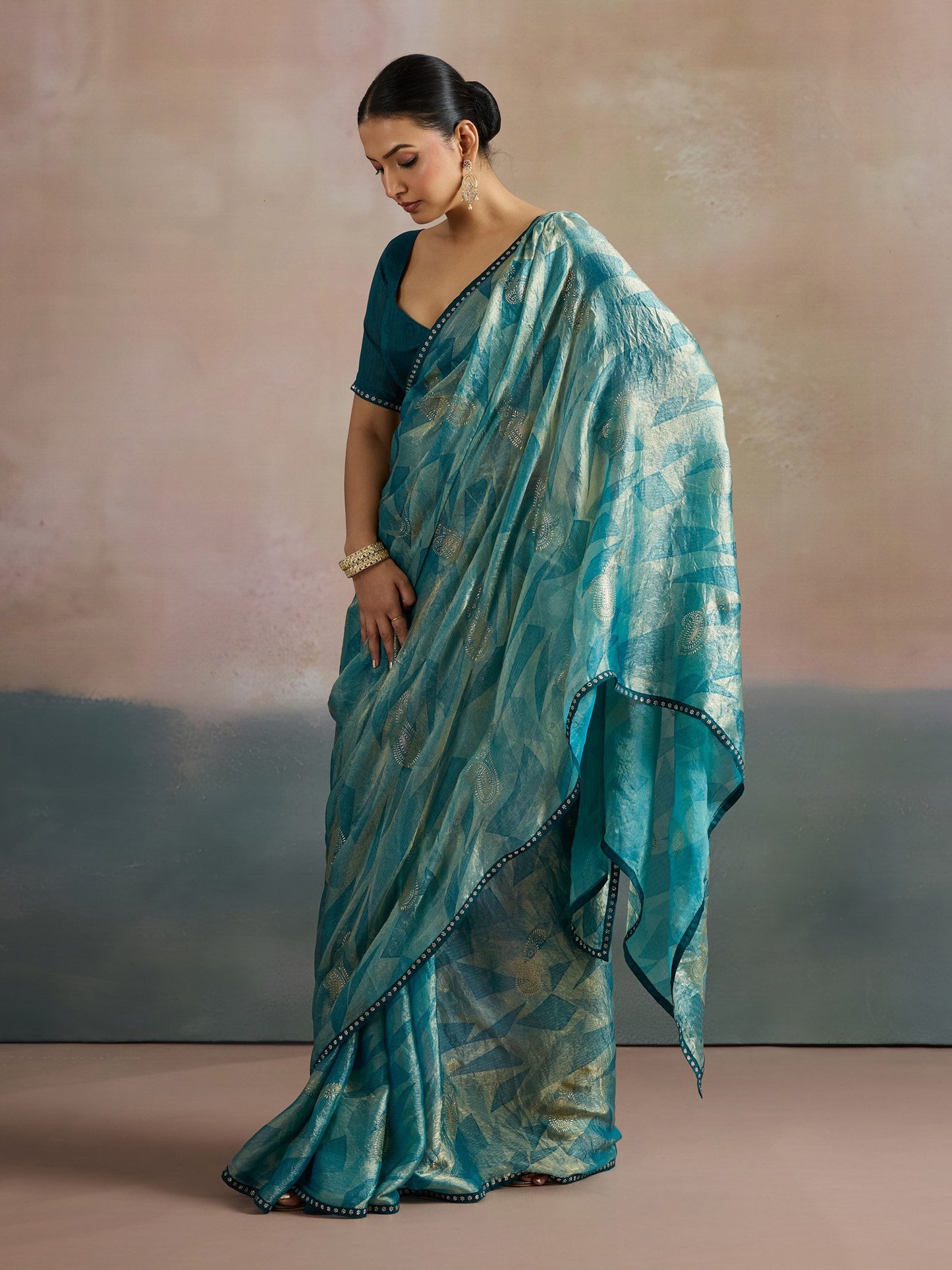 Light Party Wear Chiffon Printed Saree