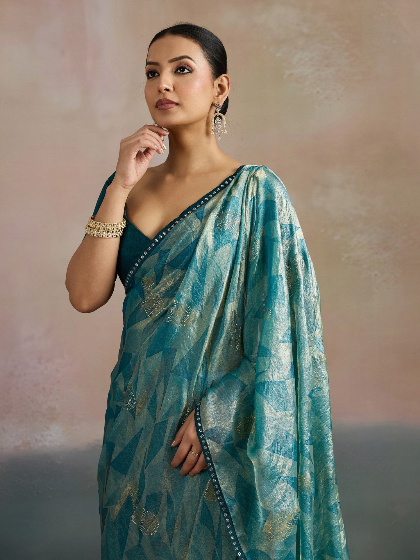 Light Party Wear Chiffon Printed Saree