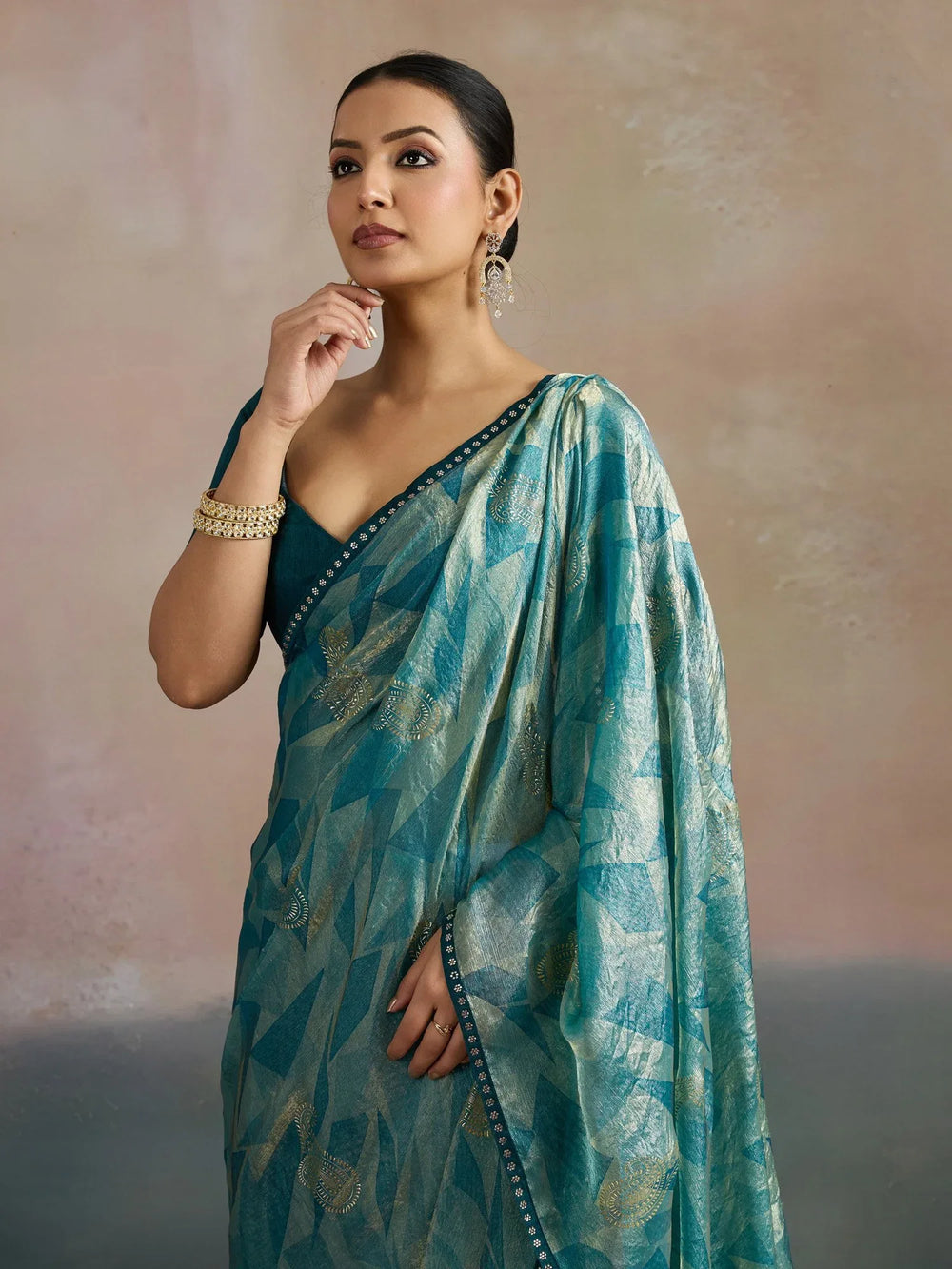 Light Party Wear Chiffon Printed Saree - The Dori Store