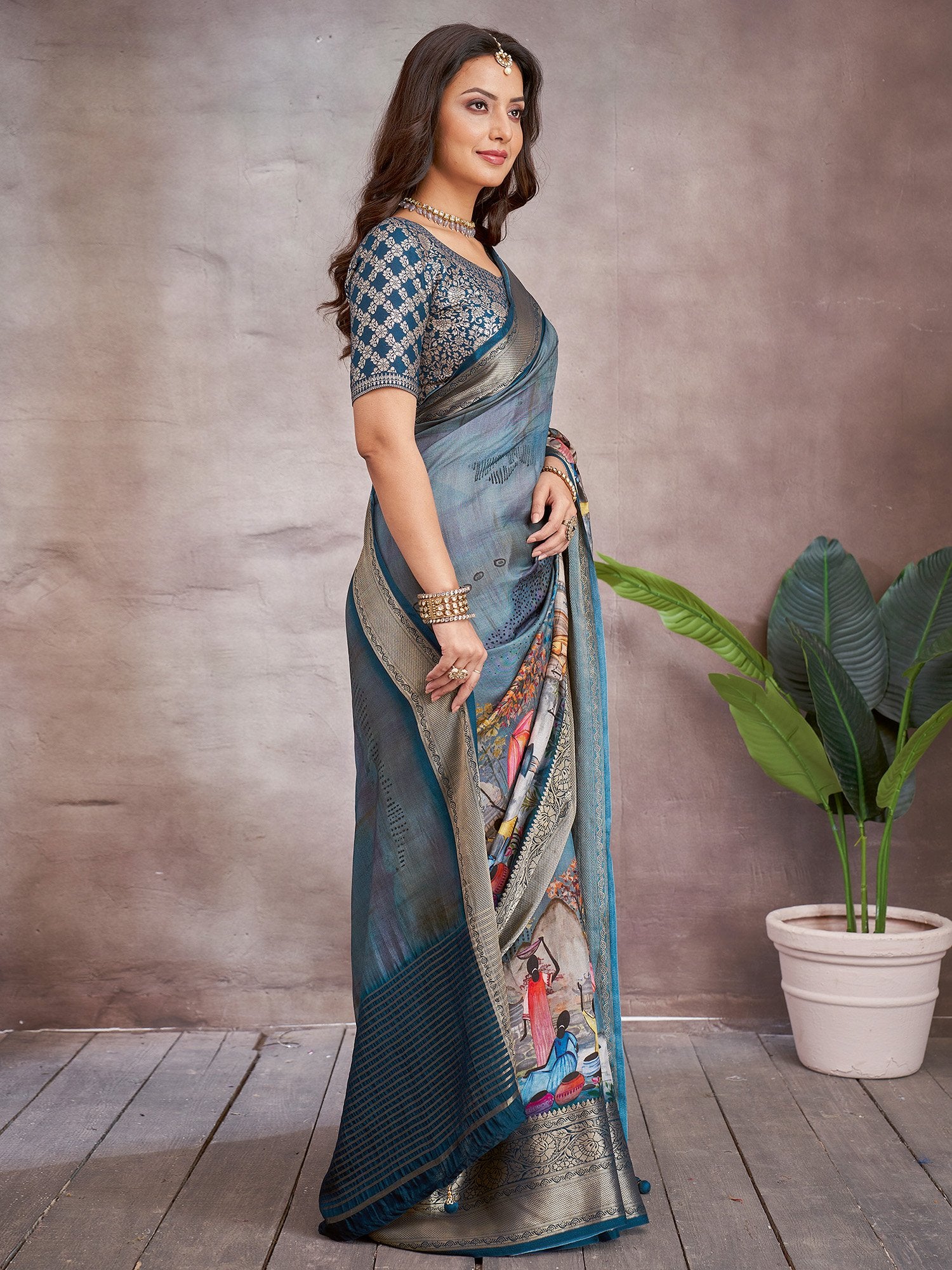 partywear designer saree for festive occasions