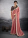 Pink Peach Party Wear Georgette Embellished Saree