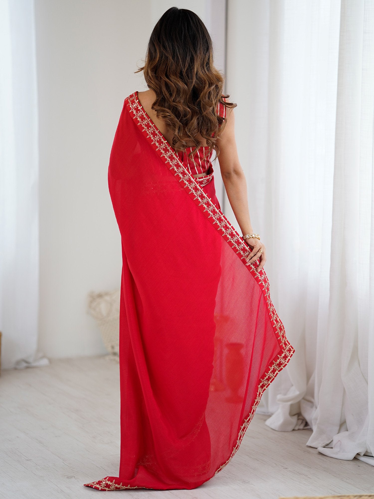 partywear designer saree for festive occasions