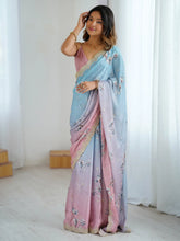 Light Party Wear Chiffon Embellished Saree - The Dori Store