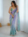 Lavender Lavendar Party Wear Chiffon Embellished Saree