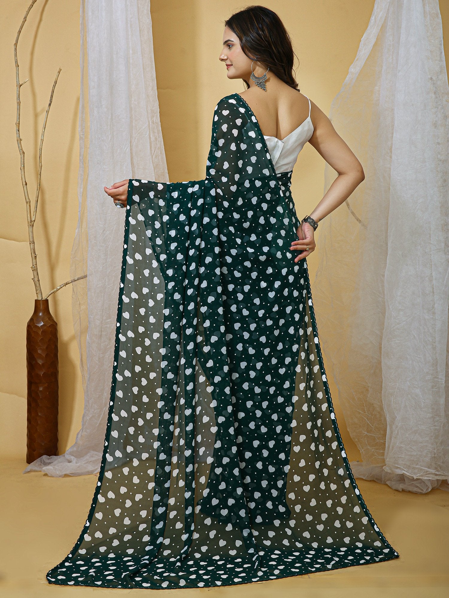 partywear designer saree for festive occasions