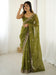 Green Green Party Wear Tissue Embellished Saree
