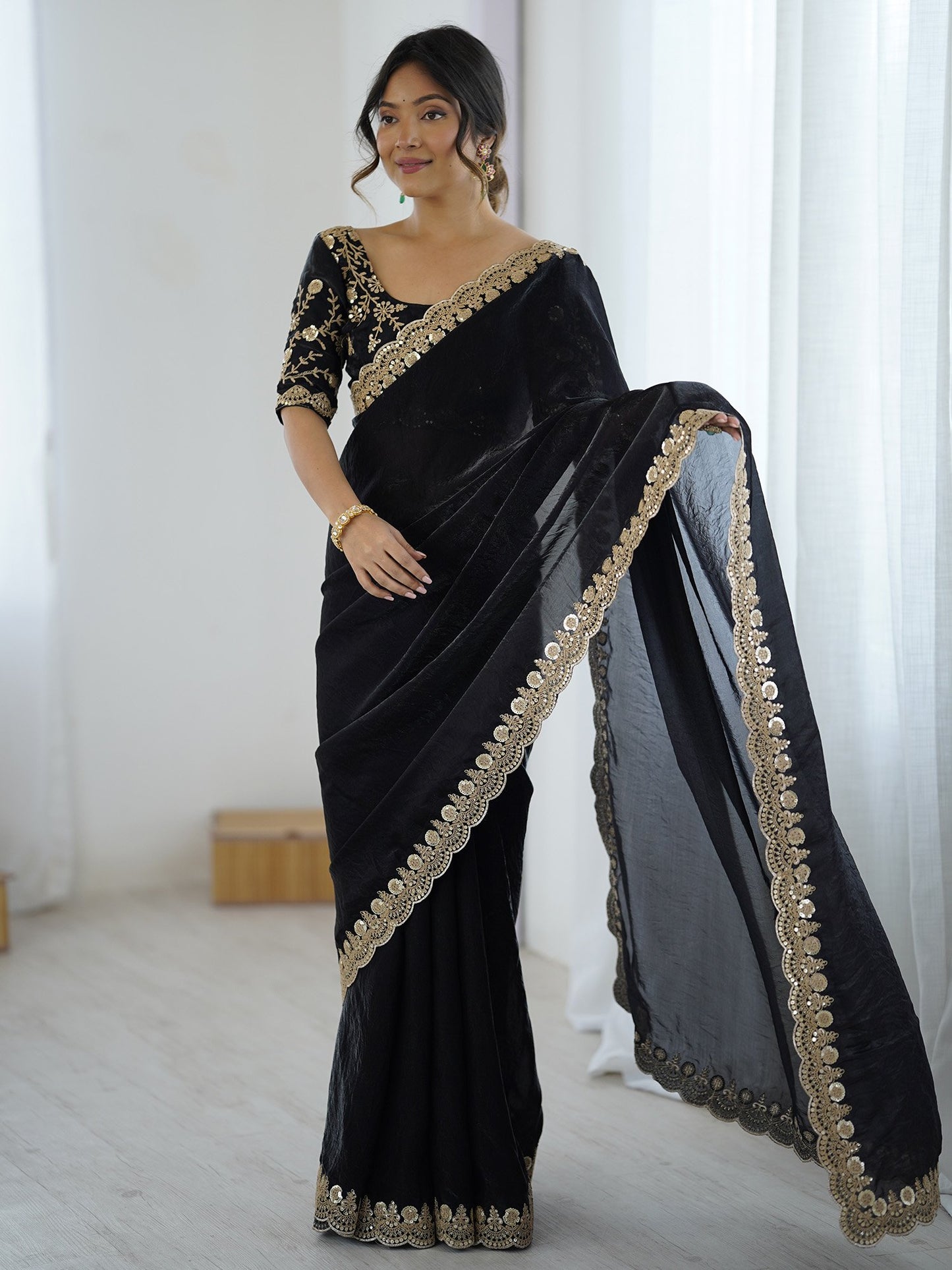 partywear designer saree for festive occasions