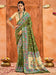 Green Green Bandhani Tussar Silk Printed Saree