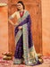 Purple Purple Bandhani Tussar Silk Printed Saree