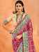 Pink Pink Bandhani Tussar Silk Printed Saree