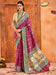 Purple Mauve Bandhani Tussar Silk Printed Saree