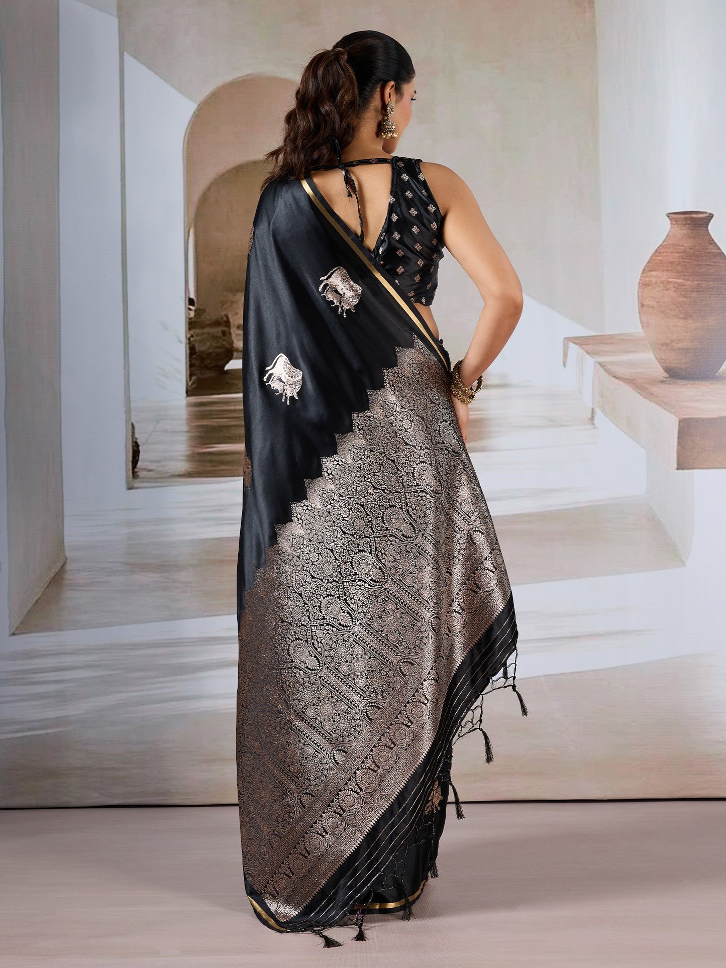 partywear designer saree for festive occasions