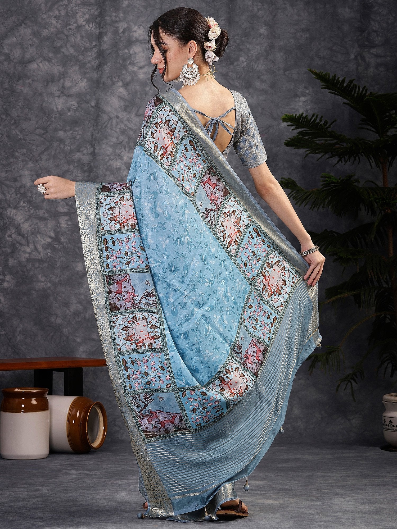 partywear designer saree for festive occasions