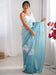 Blue Light Party Wear Tissue Embellished Saree