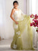 Green Light Party Wear Tissue Embellished Saree