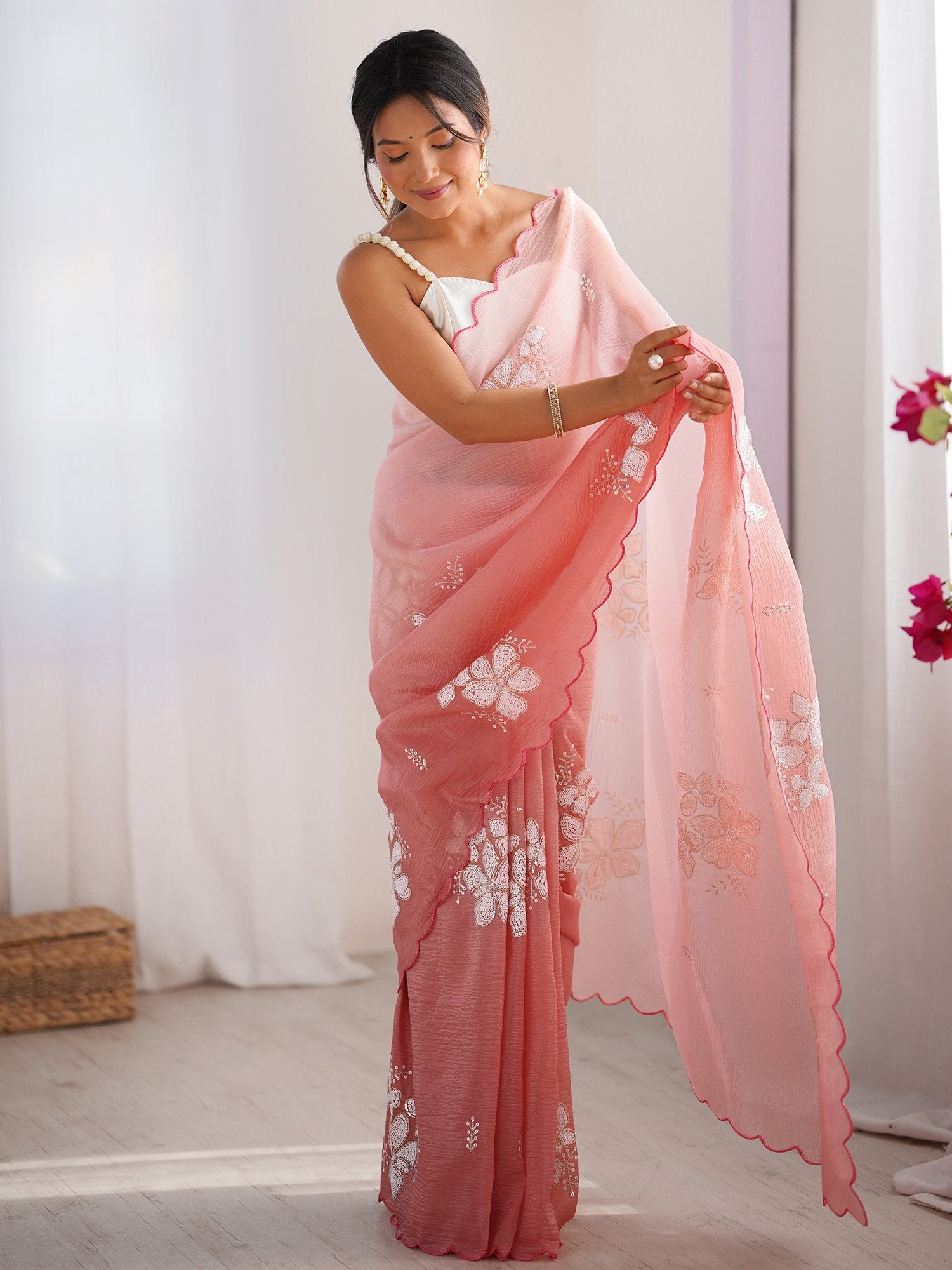 partywear designer saree for festive occasions