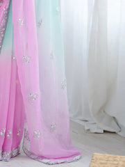 Light Party Wear Chiffon Embellished Saree - The Dori Store