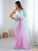 Blue Light Party Wear Chiffon Embellished Saree