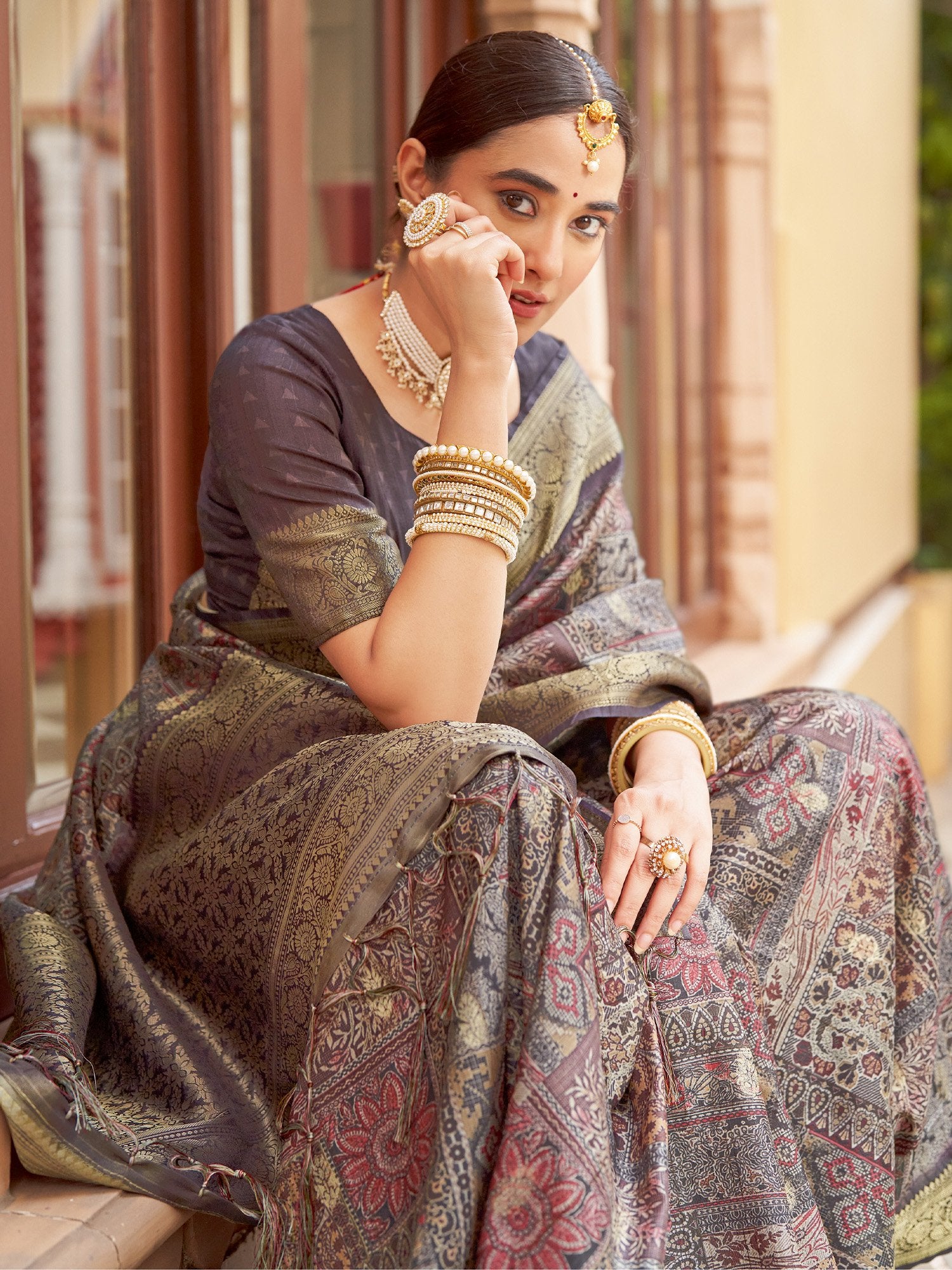 partywear designer saree for festive occasions