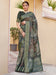 Green Dark Sungudi Silk Blend Woven Saree