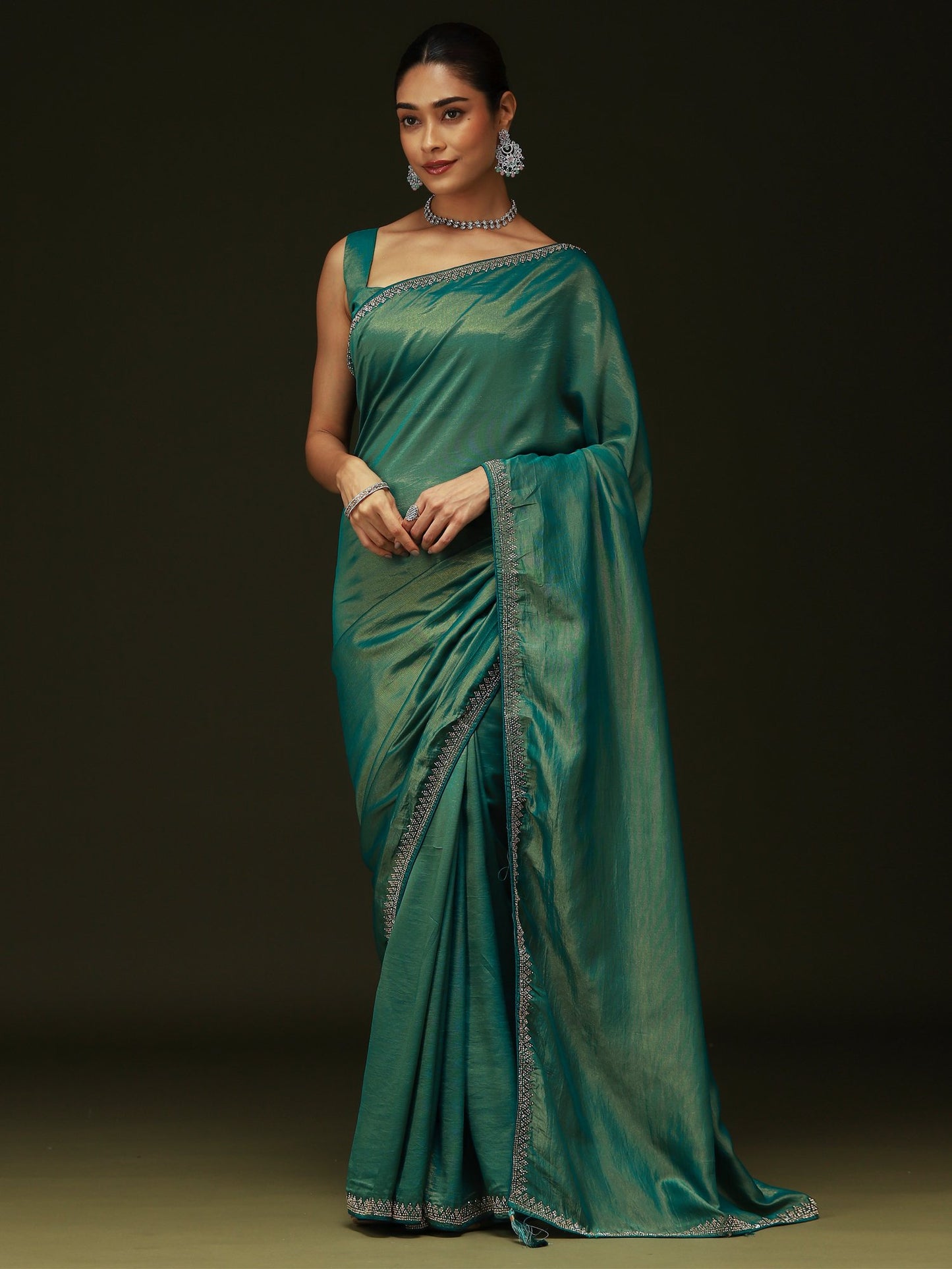 partywear designer saree for festive occasions
