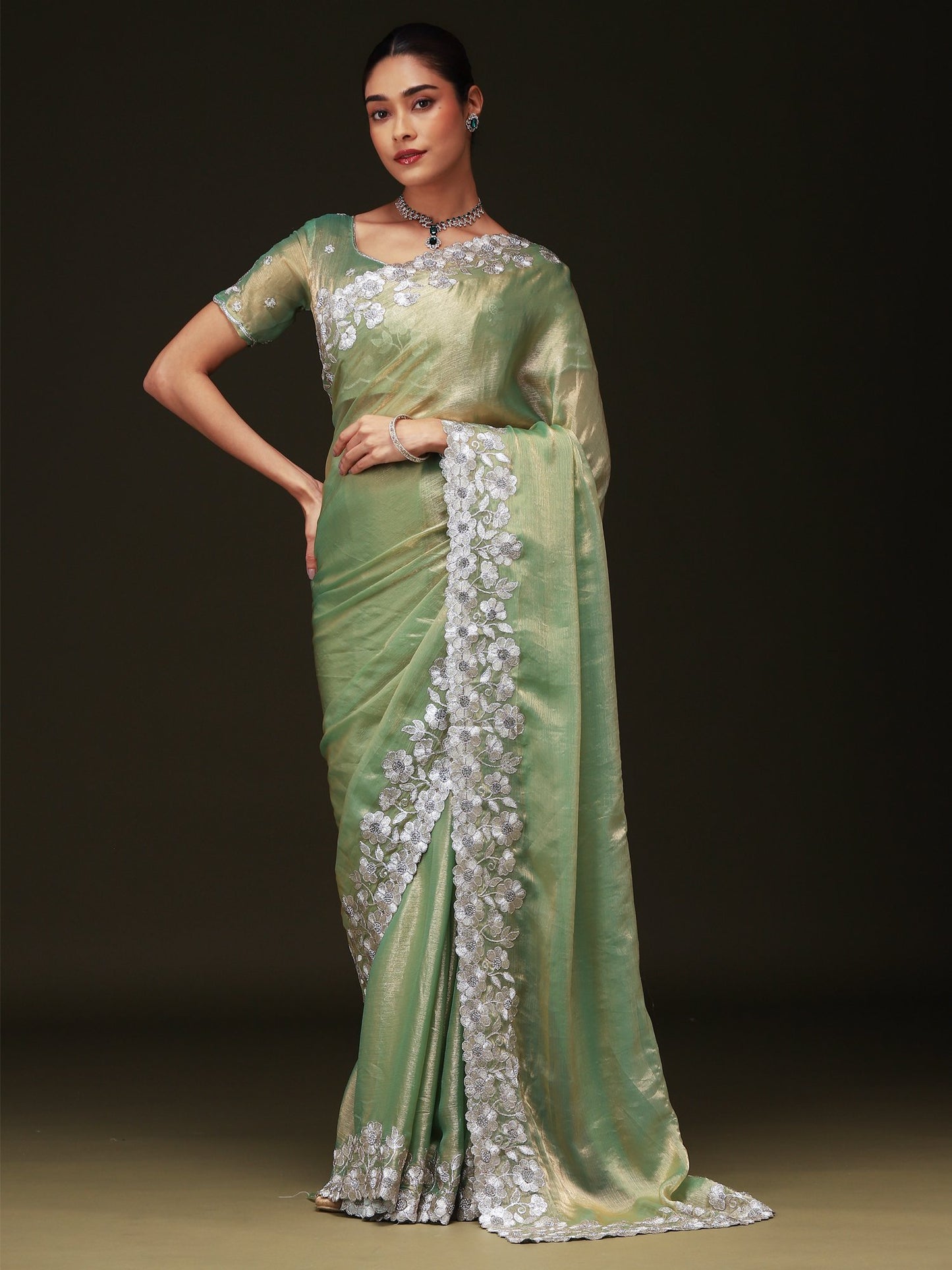 partywear designer saree for festive occasions