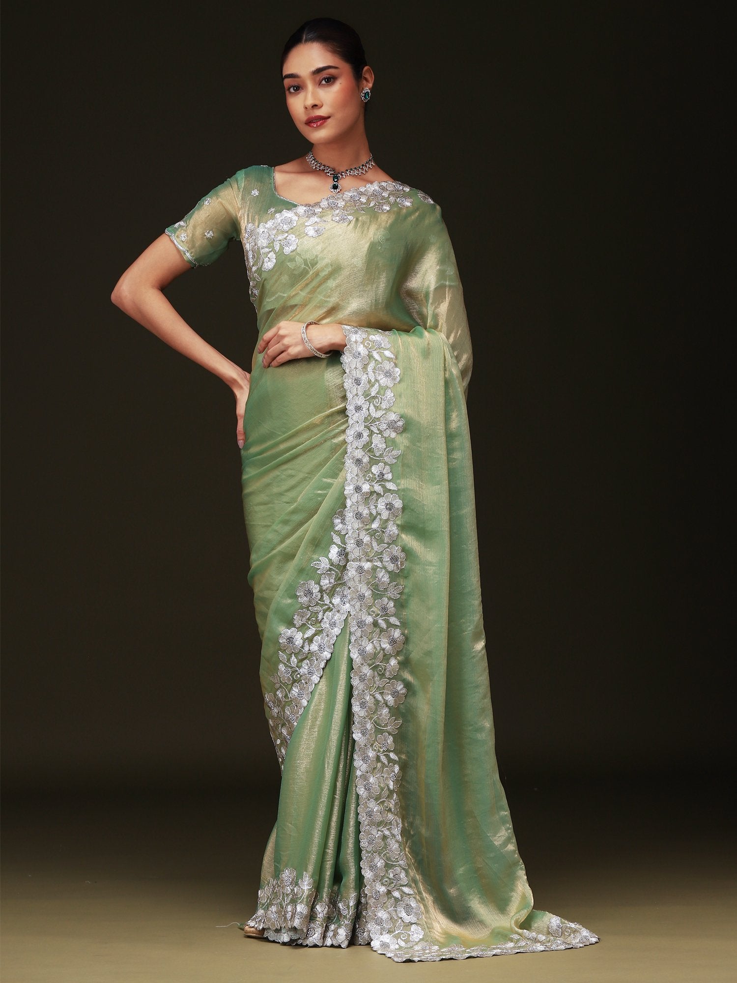 partywear designer saree for festive occasions